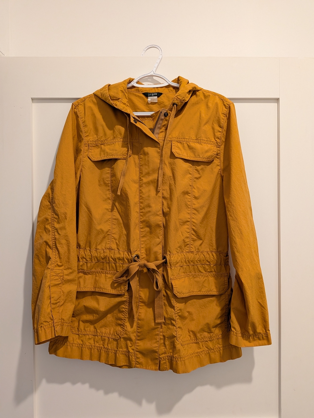 Lightweight Hooded Anorak Jacket - Mustard - J Crew Sz M